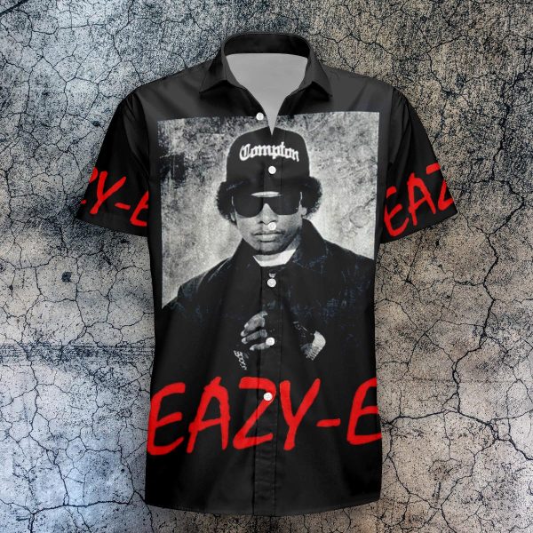 NWA Eazy-E Retro Hiphop Compton Black White Hawaiian Shirt
