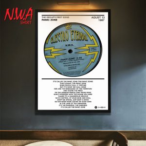 NWA’s First Song Panic Zone Lyrics Poster Canvas