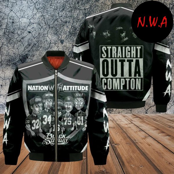 NWA Nation With Atittude Black Sunday Straight Outta Compton Members Jacket